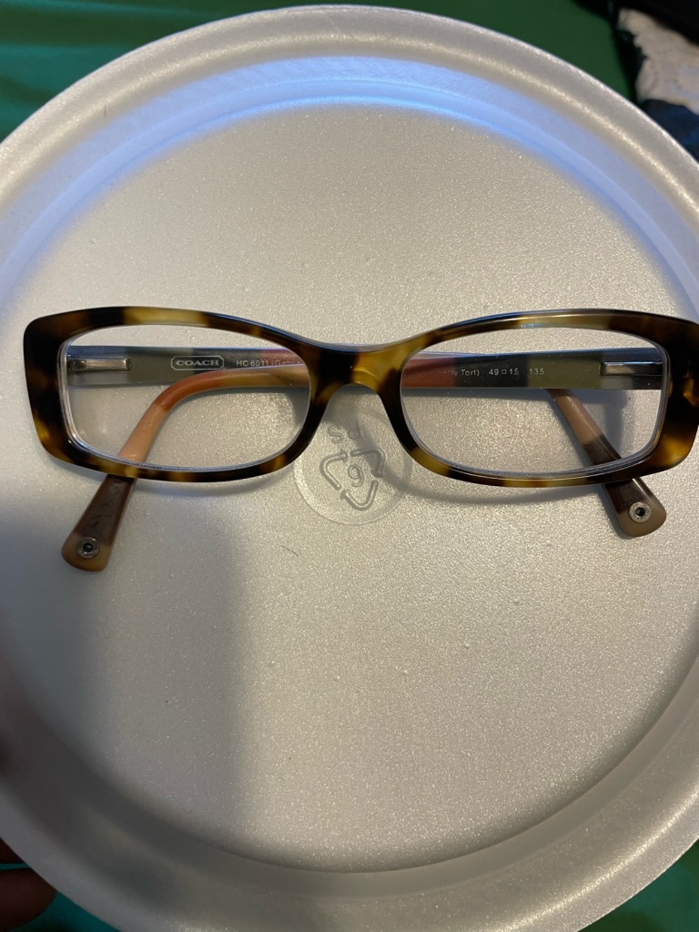 Coach Tortoiseshell Brown Rectangle Eyeglass Frames